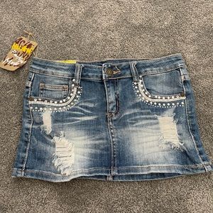 Mini jean skirt
